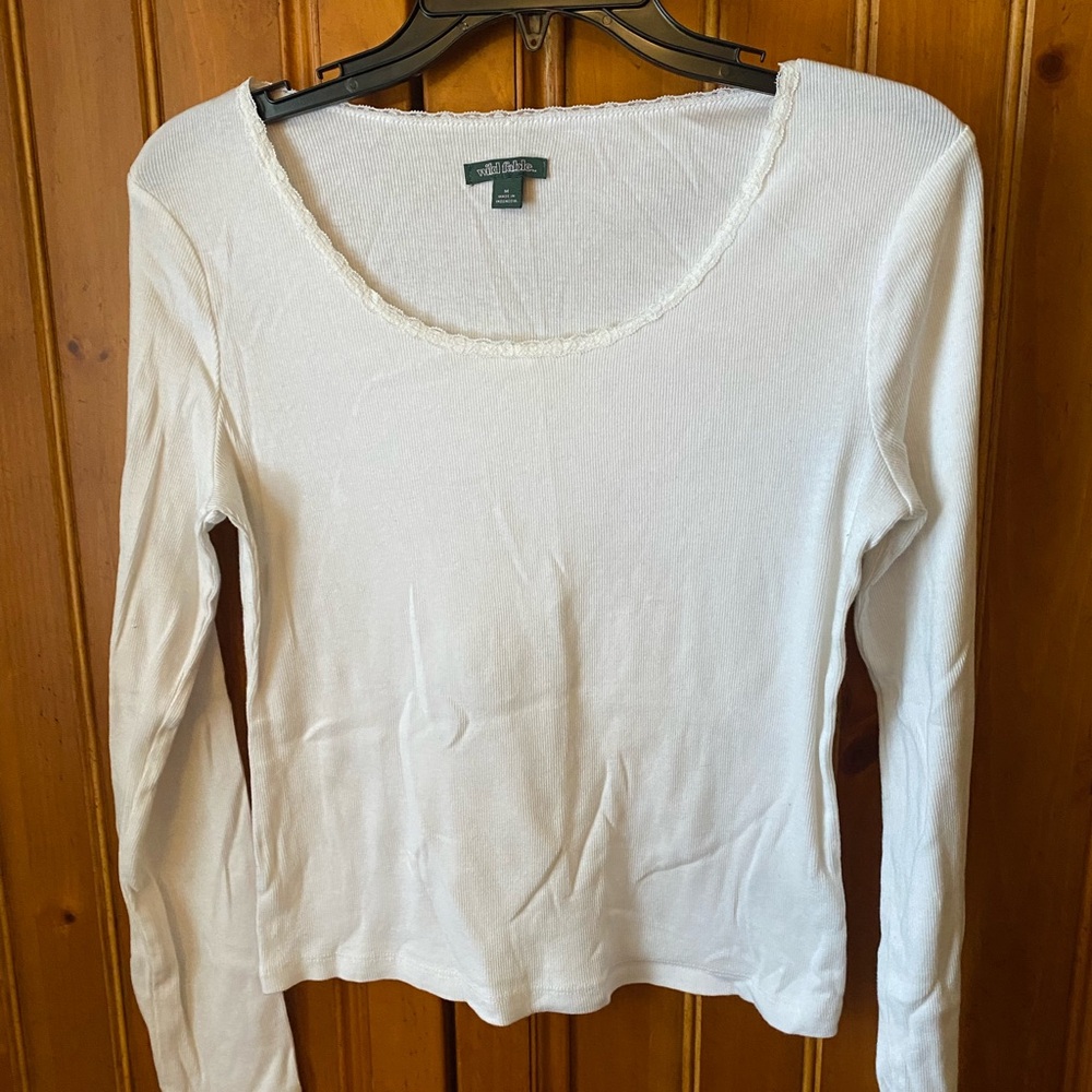 White Long Sleeve Top